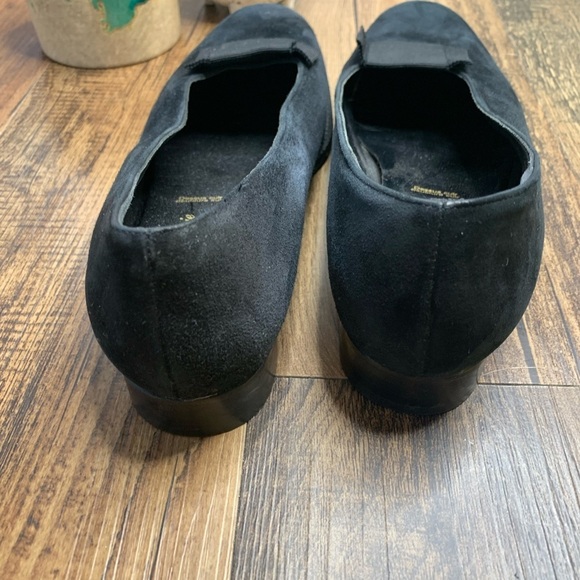 ROBERT CLERGERIE PARIS BLACK SUEDE GROSGRAIN BOW Loafer - Picture 8 of 9